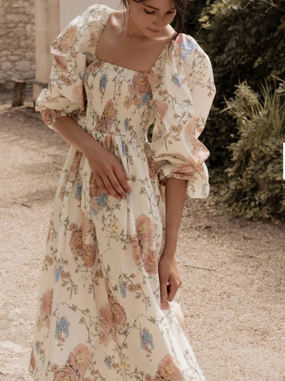 OLANA Clémence Fleur Midi Dress